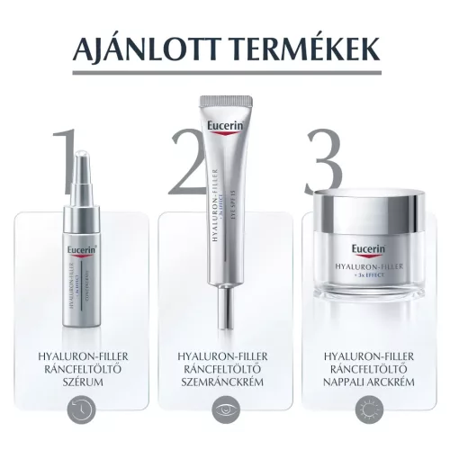 EUCERIN Hyaluron-Filler +3x effect ráncfeltöltő éjszakai arckrém öko-utántöltő (50ml)