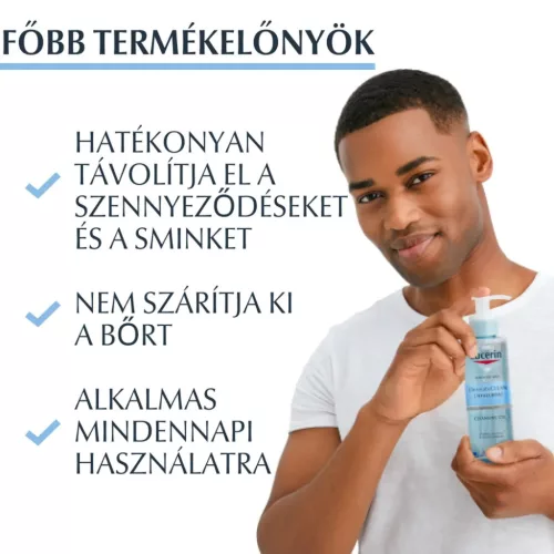 EUCERIN DermatoCLEAN {Hyaluron} mélytisztító, habzó arclemosó zselé (200ml)