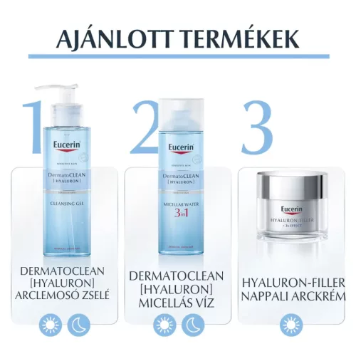 EUCERIN DermatoCLEAN {Hyaluron} mélytisztító, habzó arclemosó zselé (200ml)