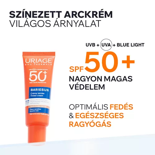 URIAGE Bariésun színezett arckrém világos árnyalat (Fair) SPF50+ (50ml)    