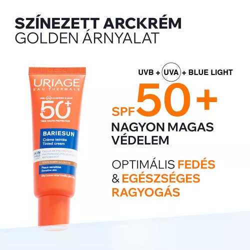 URIAGE Bariésun színezett arckrém sötét árnyalat (Gold) SPF50+ (50ml)     