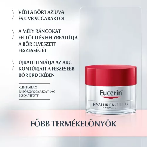 EUCERIN Hyaluron-Filler + Volume-Lift arckrém normál, vegyes bőrre (50ml) 