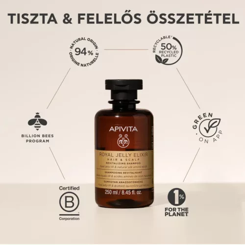 APIVITA Royal Jelly Elixir revitalizáló sampon (250ml)