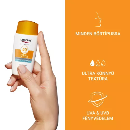EUCERIN Sun Hydro-Protect ultra könnyű napozó fluid arcra SPF50+ (50ml)