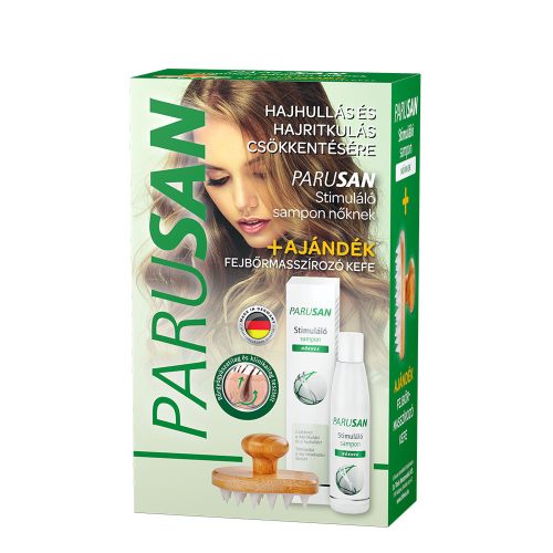 Parusan Stimuláló női sampon+fejbőr massz.kefe 200ml