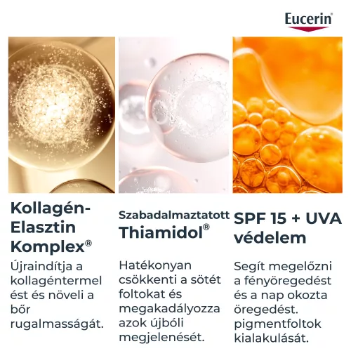 EUCERIN Hyaluron-Filler + Elasticity Bőrtömörséget regeneráló nappali arckrém SPF15 (50ml)  