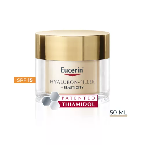 EUCERIN Hyaluron-Filler + Elasticity Bőrtömörséget regeneráló nappali arckrém SPF15 (50ml)  