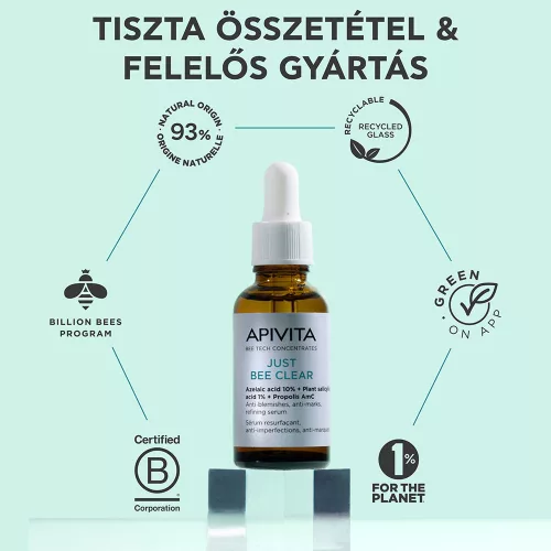 APIVITA BEE Tech just Bee clear szérum bőrhibák el 30ml