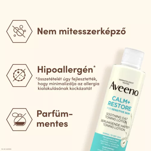AVEENO Calm+ Restore nyugtató tonizáló lotion zabbal (200ml)