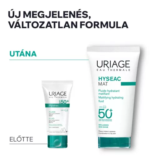 URIAGE Hyséac Fluid faggyútermelést szabályozó fényvédő mattító SPF50+ (50ml)