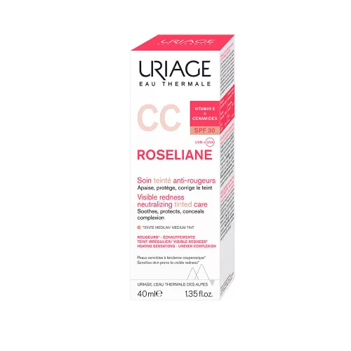 URIAGE Roséliane CC  krém rosacea / bőrpír ellen SPF30 (40ml) 