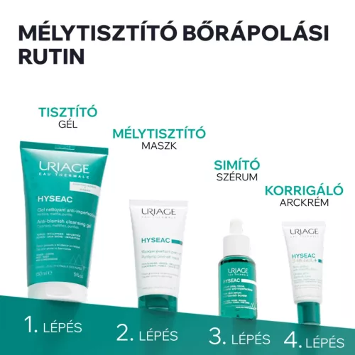 URIAGE Hyséac mélytisztító, pórusösszehúzó maszk zsíros bőrre (50ml)
