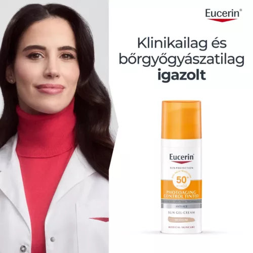 EUCERIN Sun Photoaging Control színezett napozó krém arcra FF50+ medium (50ml) 