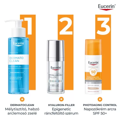 EUCERIN Sun Photoaging Control színezett napozó krém arcra FF50+ medium (50ml) 