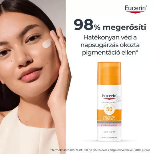 EUCERIN Sun Pigment Control napozó fluid arcra SPF50+ (50ml)  