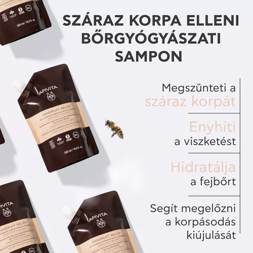 APIVITA Sampon száraz korpa ellen UTÁNTÖLTŐ (500ml)