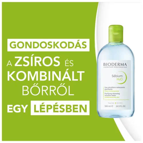 BIODERMA Sébium H2O arc- és sminklemosó micellás víz (250ml)