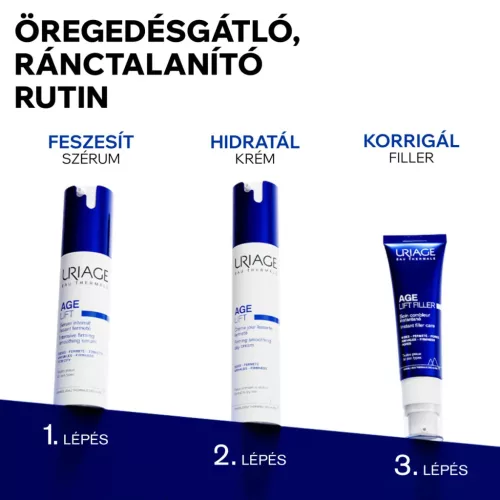 URIAGE Age Lift filler azonnali ráncfeltöltő és bőrtökéletesítő arckrém (30ml)