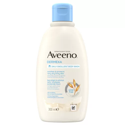 AVEENO Dermexa bőrpuhító illatmentes tusfürdő (300ml)