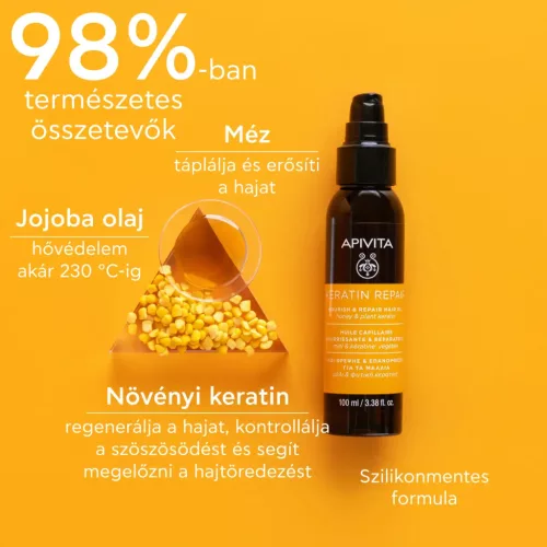 APIVITA Keratin Repair hajerősítő olaj (100ml)
