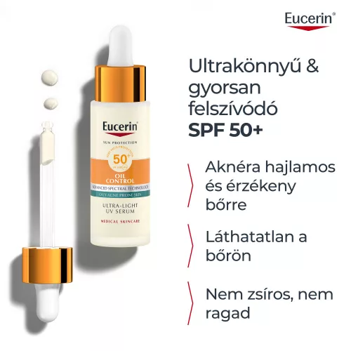 EUCERIN Sun Oil Control nappali UV szérum arcra SPF50+ (30ml)