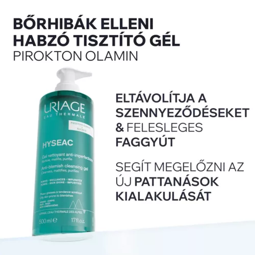 URIAGE Hyséac habzó tisztító gél zsíros bőrre (500ml)  