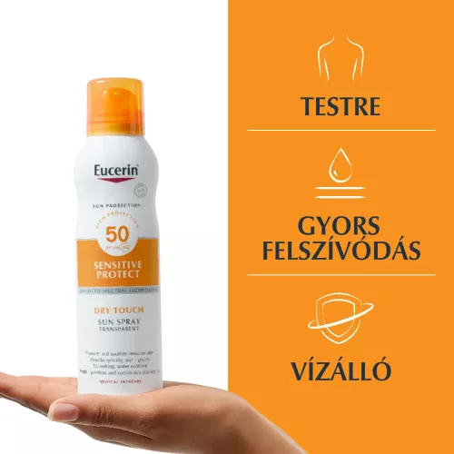 EUCERIN Sun Oil Control Dry Touch színtelen napozó aerosol spray SPF50 (200ml)