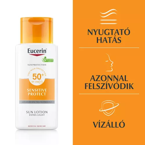 EUCERIN Sun Sensitive  Protect extra könnyű naptej SPF50 (150ml) 