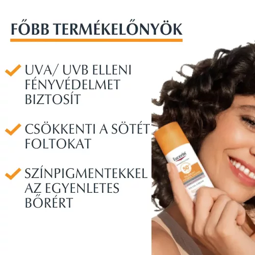 EUCERIN Sun Pigment Control színezett napozókrém arcra FF50+ light (50ml)