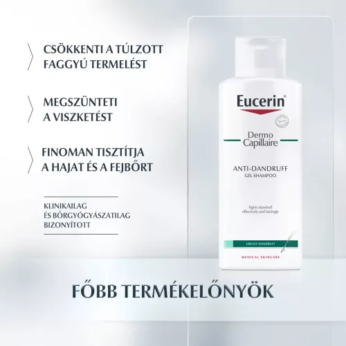 EUCERIN DermoCapillaire korpásodás elleni sampon zsíros korpára (250ml)  