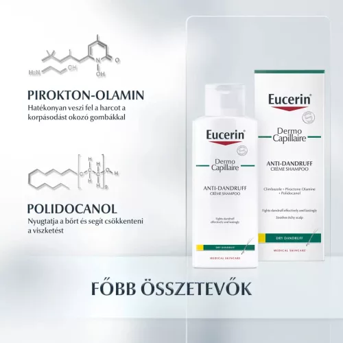 EUCERIN DermoCapillaire korpásodás elleni sampon száraz korpára (250ml)  