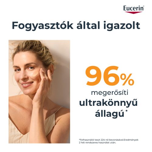 EUCERIN Sun Hydro-Protect ultra könnyű színezett napozó fluid arcra SPF50+ light (50ml)