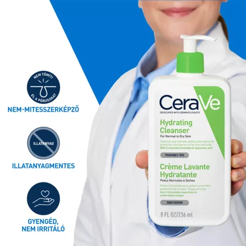 CERAVE Hidratáló tisztító krém normál és száraz bőrre (236ml)   