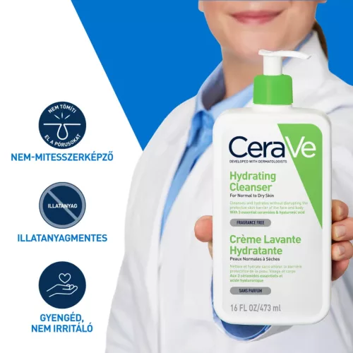 CERAVE Hidratáló tisztító krém normál és száraz bőrre (473ml)   