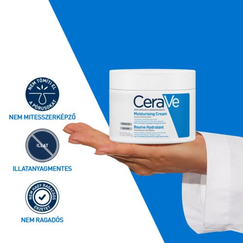 CERAVE Hidratáló krém arcra és testre száraz és nagyon száraz bőrre (340g)     