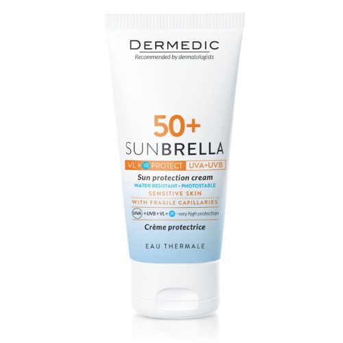 DERMEDIC Sunbrella Fényvédő arckrém SPF50+ rozáceás, kipirosodásra hajlamos bőrre (50ml)