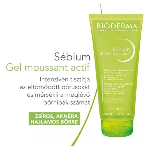 BIODERMA Sébium Gel moussant actif habzó gél (200ml)