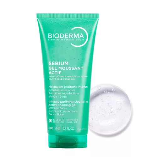 BIODERMA Sébium Gel moussant actif habzó gél (200ml)