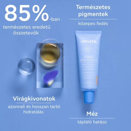 APIVITA AQUA Beelicious színezett hidratáló fluid krém SPF30 (40ml)