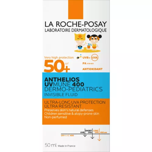 LA ROCHE-POSAY Anthelios UVMUNE 400 Dermo-Pediatrics napvédő fluid SPF50+ gyermek (50ml)