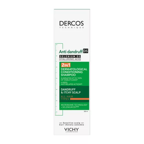 VICHY Dercos DS 2in1 korpásodás elleni kondicionáló sampon (200ml)