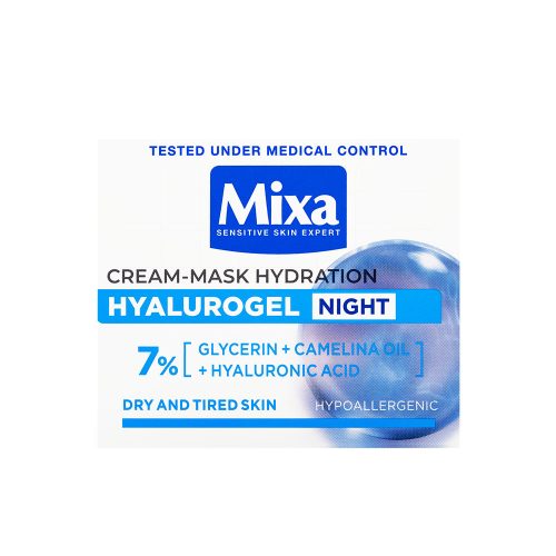 MIXA Hyalurogel Night intenzív éjszakai hidratáló krém {7%} (50ml)