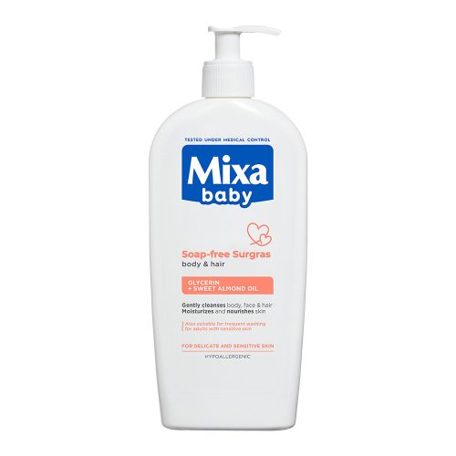 MIXA Baby szappanmentes tusfürdő és sampon (400ml)