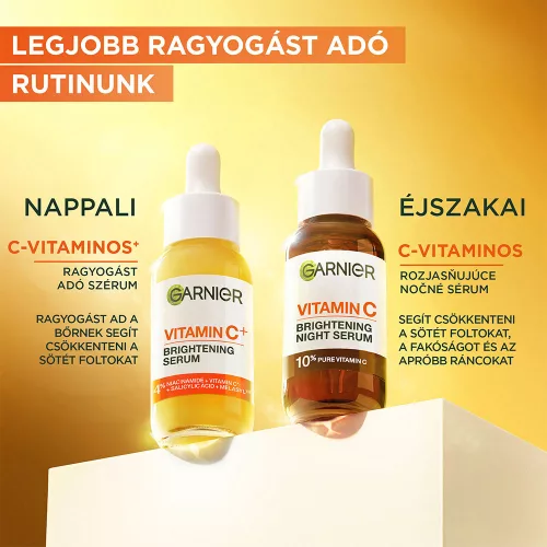 GARNIER SKIN NATURALS Ragyogást adó éjszakai szérum 10% tiszta C-vitaminnal (30ml)