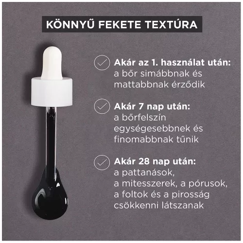 GARNIER Pure Active Charcoal szérum AHA + BHA + aktív szén (30ml)