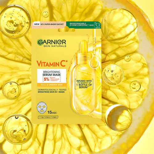 GARNIER SKIN NATURALS Ragyogást adó fátyolmaszk C-vitaminnal (28g)