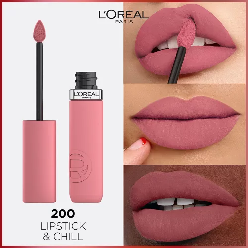 L'ORÉAL PARIS Infaillible Matte Resistance 200 Lipstick&Chill folyékony ajakrúzs (5ml)