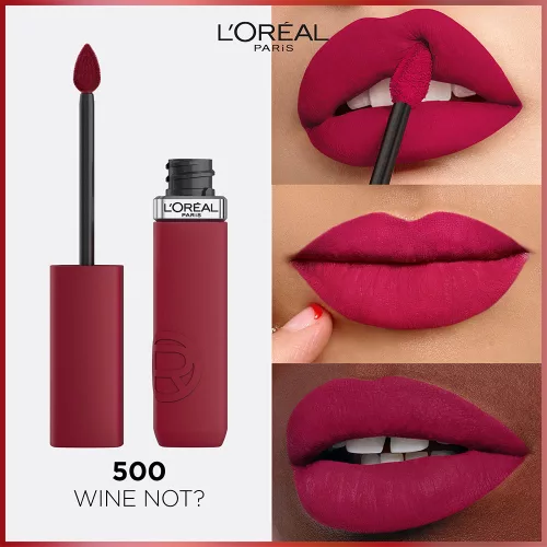 L'ORÉAL PARIS Infaillible Le Matte Resistance folyékony ajakrúzs 500 Wine Not (5ml)
