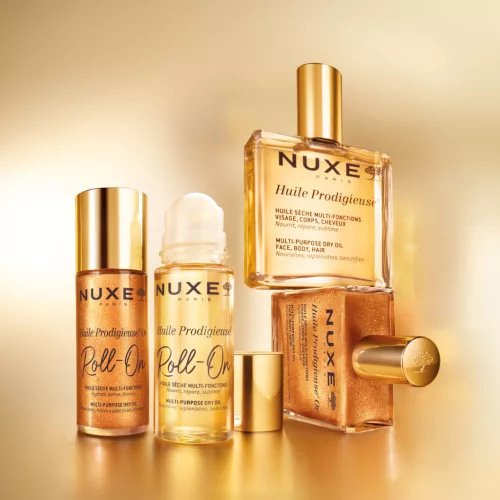 NUXE Huile Prodigieuse többfunkciós arany-csillámos szárazolaj Roll-On (60ml)