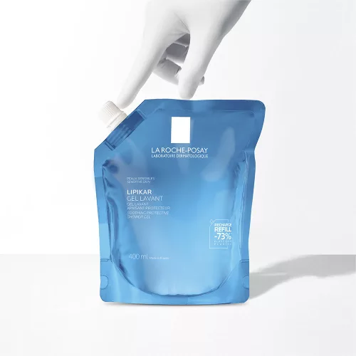 LA ROCHE-POSAY Lipikar Gel Lavant tusfürdő gél utántöltő (400ml)